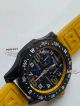 clone Breitling Endurance Pro Swiss Quartz black face yellow strap watch (6)_th.jpg
